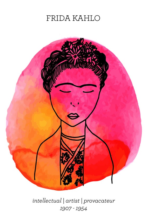570x854 Feminist Icon Series Frida Kahlo Etsy