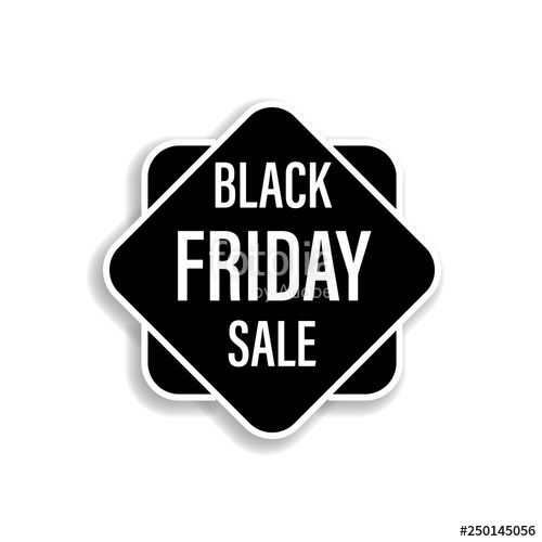 500x500 Black Friday Sale Abstract Sticker Icon Elements Of Black Friday