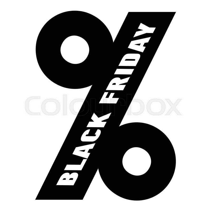 800x800 Percentage Of Black Friday Icon Stock Vector Colourbox