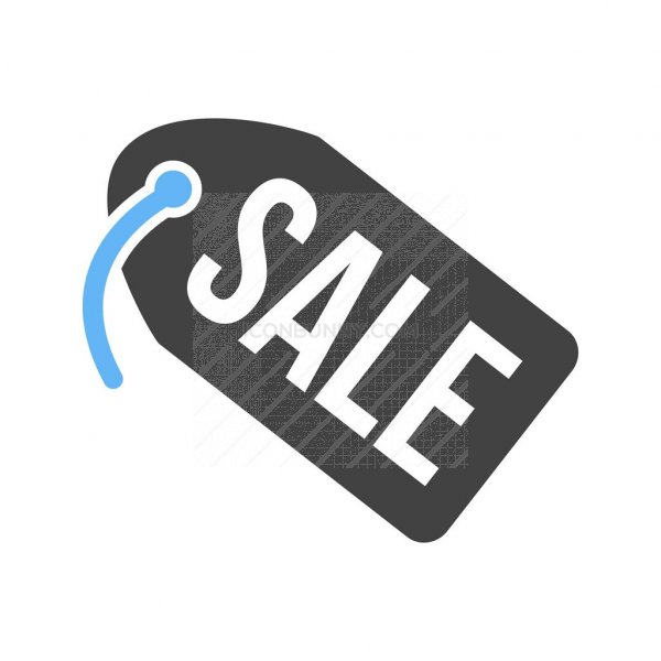 600x600 Sale Tag Blue Black Icon