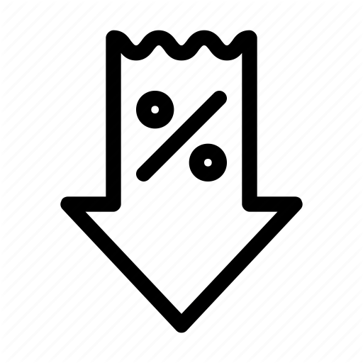 512x512 Arrow, Black Friday, Commerce, Discount, Down, Low, Sales Icon