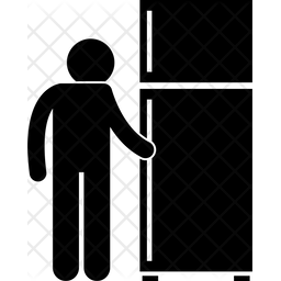 256x256 Fridge Icon Of Glyph Style