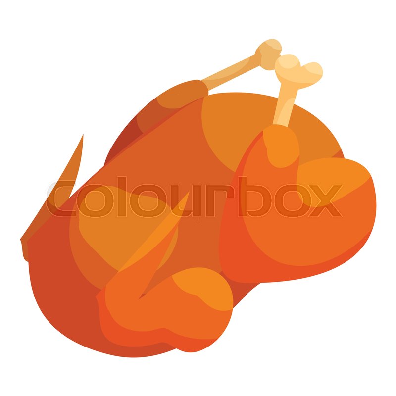800x800 Fried Chicken Icon In Cartoon Style Stock Vector Colourbox