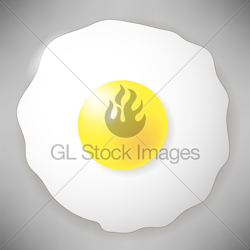 500x500 Fried Egg Icon Isolated On Grey Top View Gl Stock Images
