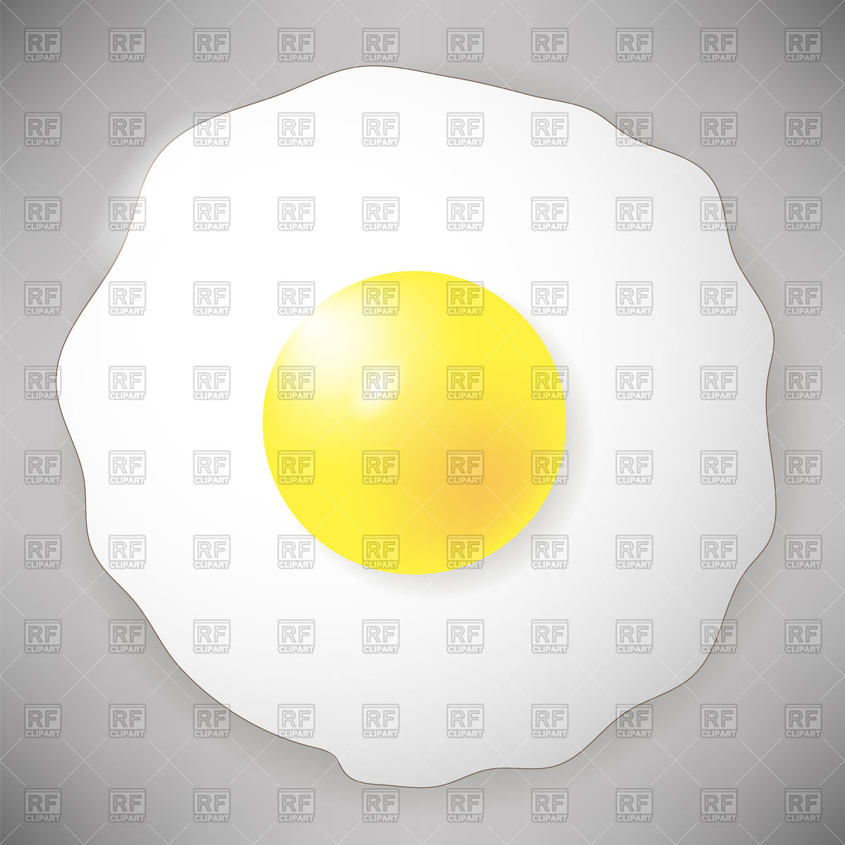 1200x1200 Fried Egg Icon Isolated On Grey Background Vector Image Of Objects