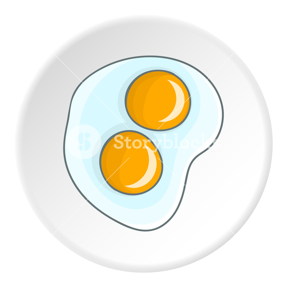 1000x1000 Fried Egg Icon Flat Illustration Of Fried Egg Vector Icon For Web