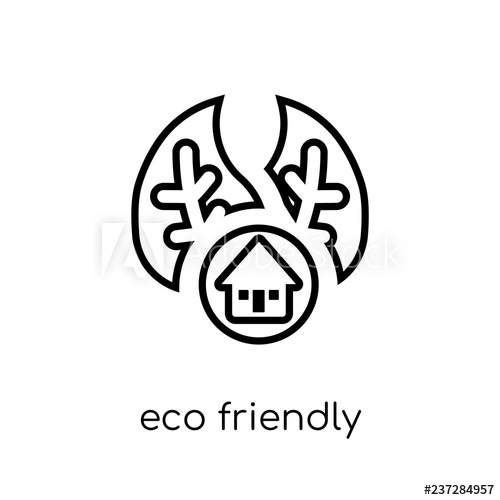 500x500 Eco Friendly Icon Trendy Modern Flat Linear Vector Eco Friendly