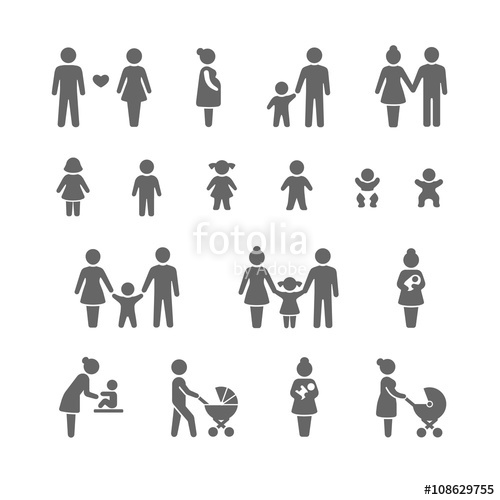 500x500 Family And Friends Icon Set Stock Image And Royalty Free Vector