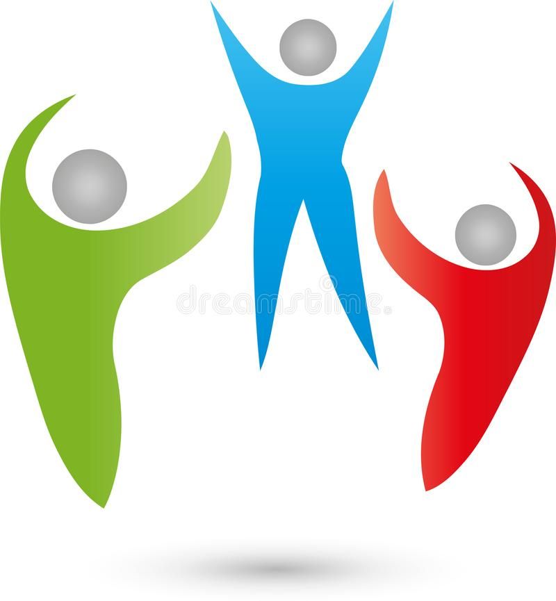 800x865 Photo About Three Persons Together, Team Logo, Friends Logo