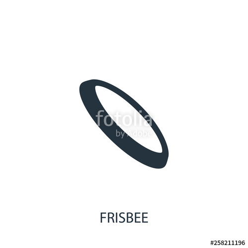 500x500 Frisbee Icon Simple Game Element Illustration Disk Symbol Desi