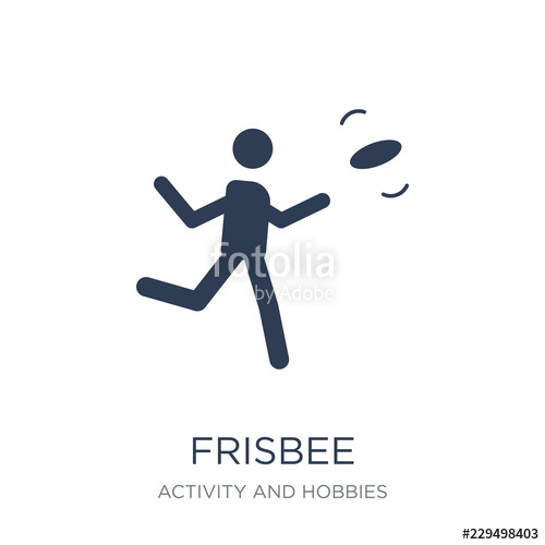 500x500 Frisbee Icon Trendy Flat Vector Frisbee Icon On White Background