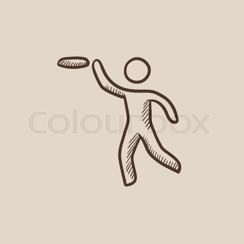 800x800 Frisbee Sketch Icon For Web, Mobile Stock Vector Colourbox