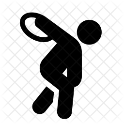 256x256 Ultimate Frisbee Icon Of Glyph Style