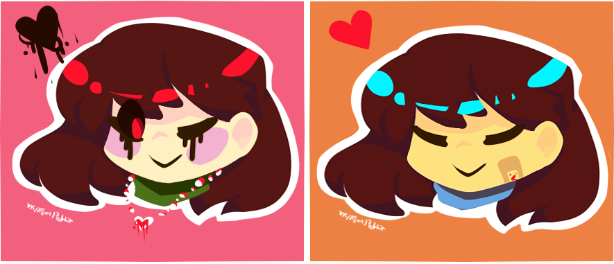 885x381 Chara And Frisk Icons
