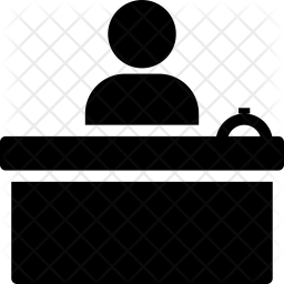 256x256 Front Desk Icon Of Glyph Style