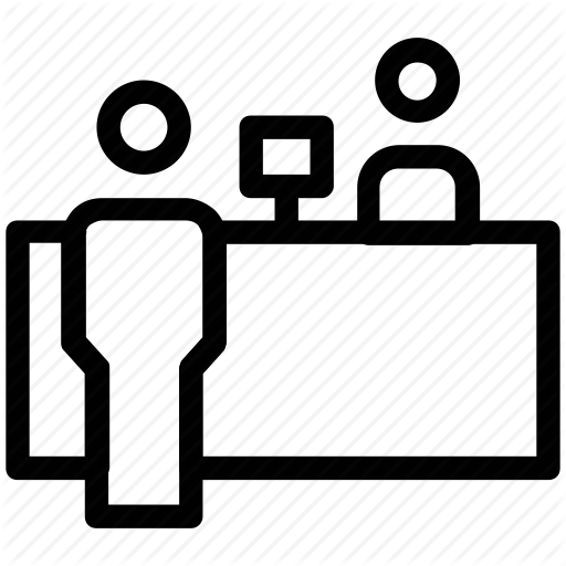 512x512 Counter, Customer, Front Desk, Manager, Reception, Receptionist Icon