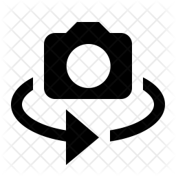 256x256 Front Camera Icon Of Glyph Style