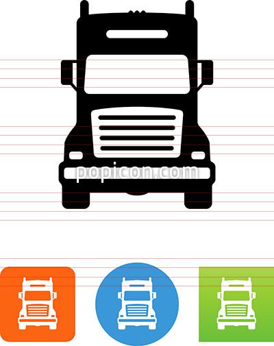 400x505 Semi Truck Front View Icon