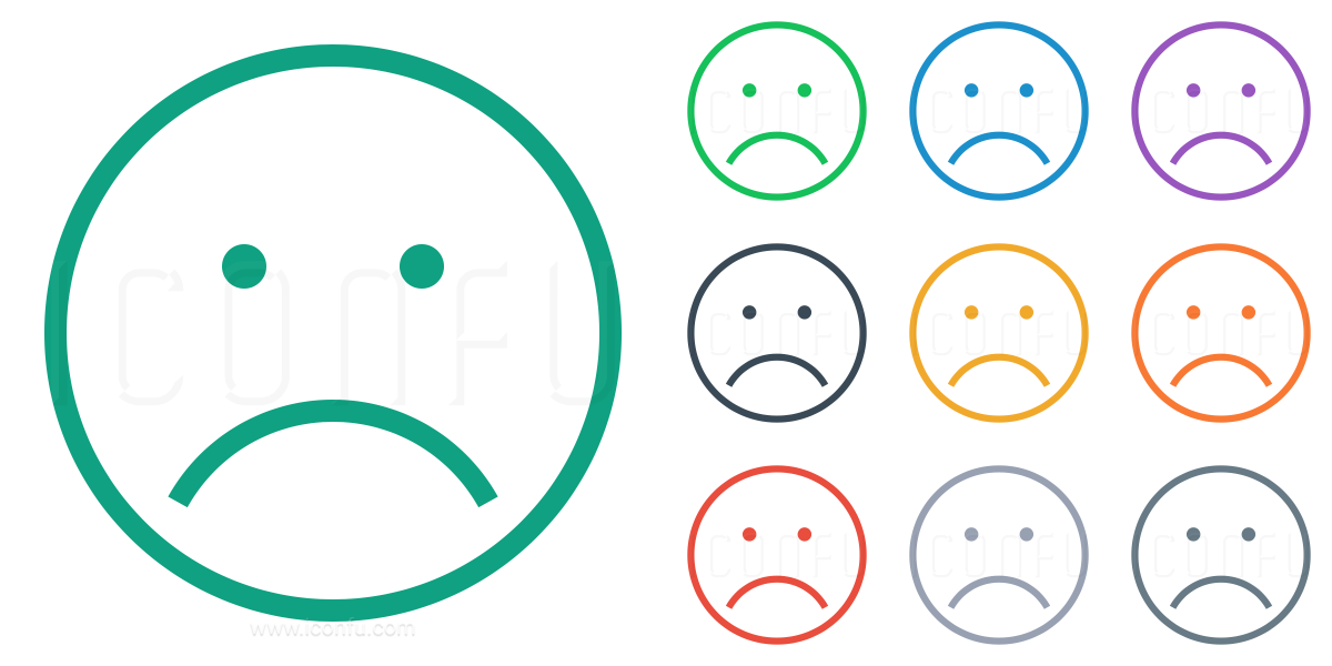1200x600 Emoticon Frown Icon