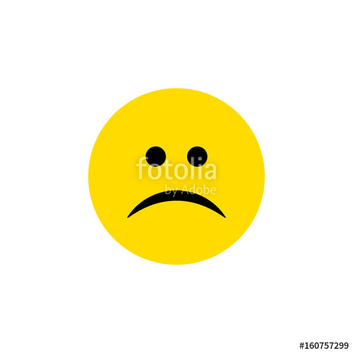 500x500 Isolated Frown Flat Icon Sad Vector Element Can Be Used For Sad