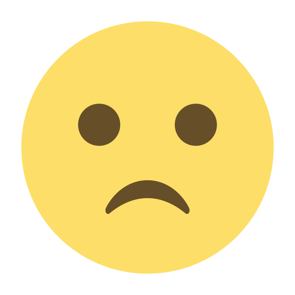 1000x1000 Emoji One Wall Icon Slightly Frowning Face