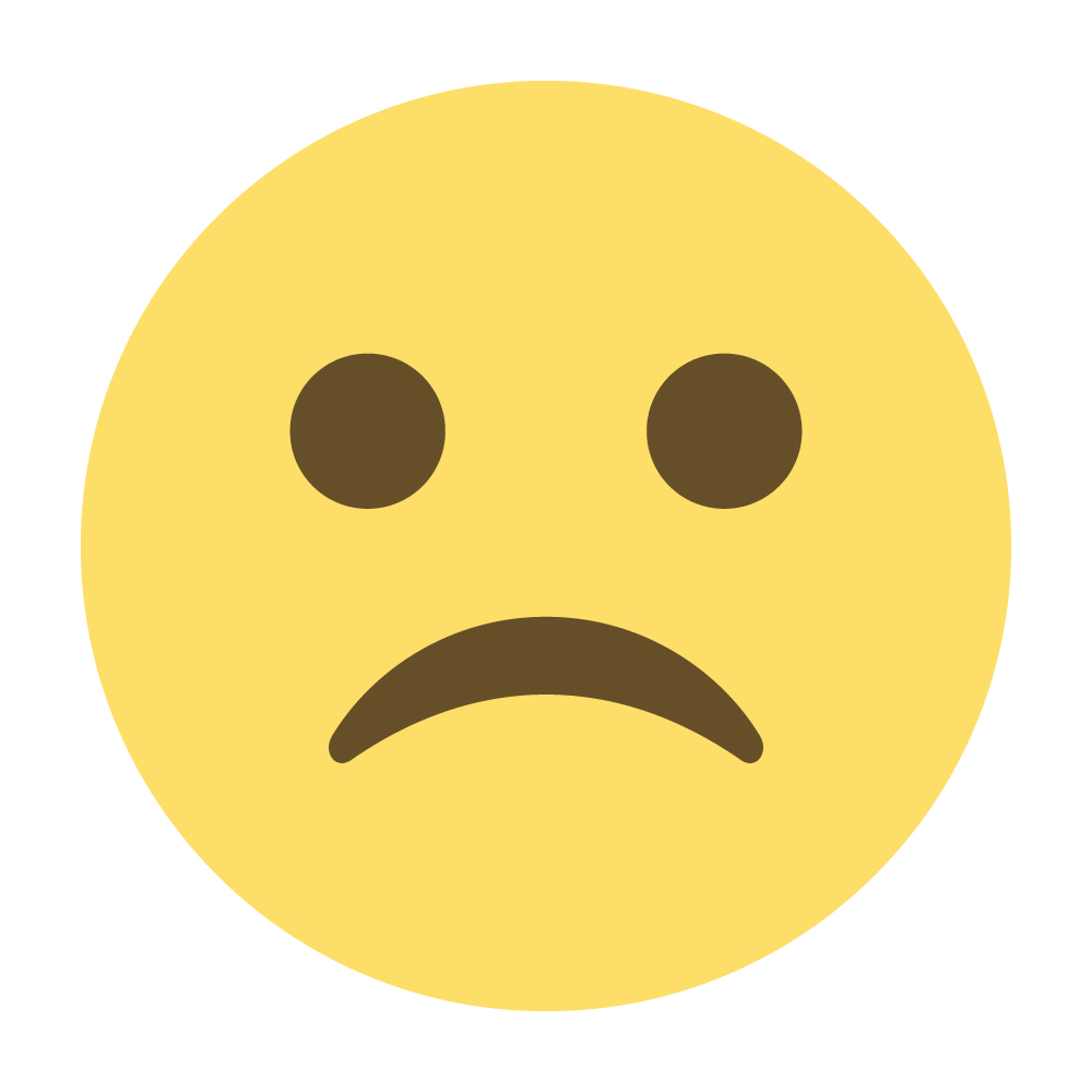 1000x1000 Emoji One Wall Icon White Frowning Face