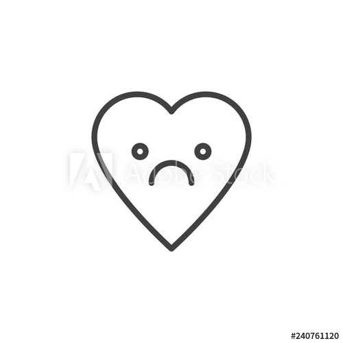 500x500 Frowning Face Emoticon Outline Icon Linear Style Sign For Mobile