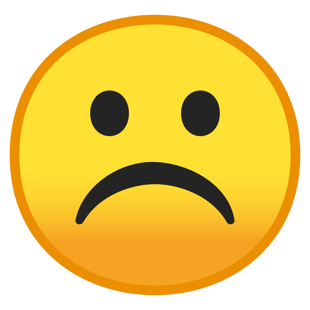 1024x1024 Frowning Face Icon Noto Emoji Smileys Iconset Google