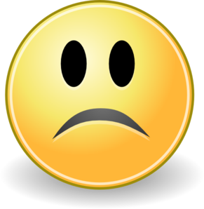 291x298 Frowny Face Clip Art