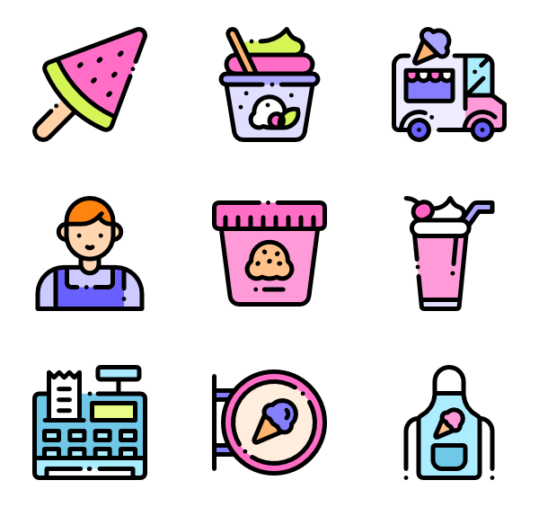 600x564 Frozen Food Icons
