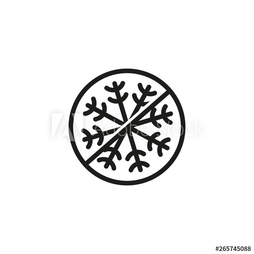 500x500 Not Frozen Food Line Icon Do Not Freeze, Refrigerator, No Frost