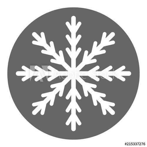 500x500 Snowflake Icon Frozen Symbol Vector