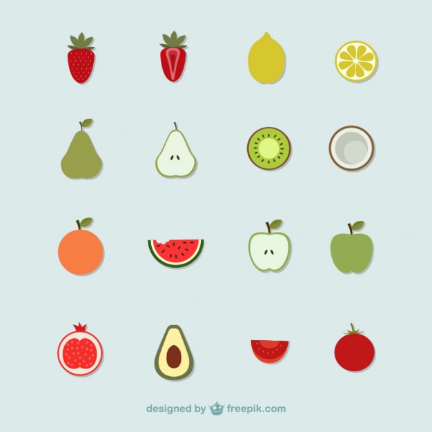 626x626 Fruit Icons Vector Free Download