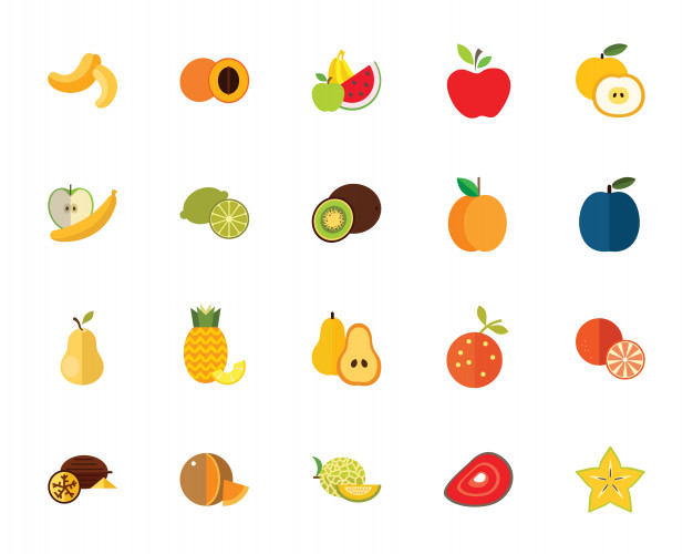 626x500 Fruits Icon Set Vector Free Download