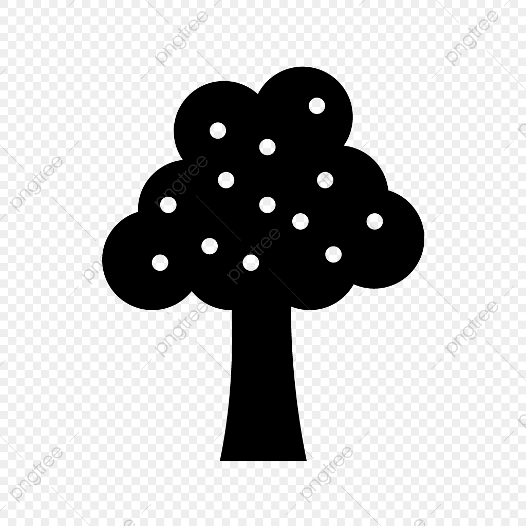 1024x1024 Fruit Tree Glyph Black Icon, Fruit Tree, Tree, Fruit Png