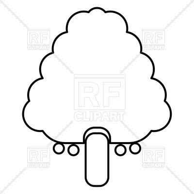 400x400 Fruit Tree Black Color Path Icon Vector Image Of Silhouettes