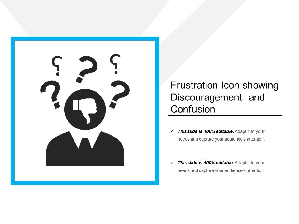 960x720 Frustration Icon Showing Discouragement And Confusion Powerpoint
