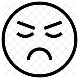 256x256 Frustration Icon Of Line Style