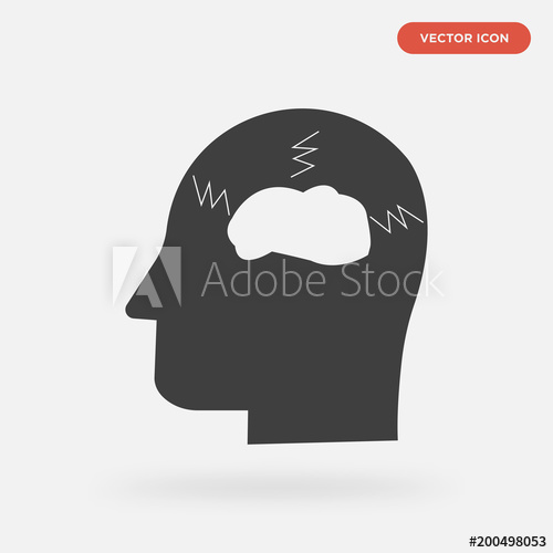 500x500 Frustration Icon Isolated On Grey Background, In Black, Vector