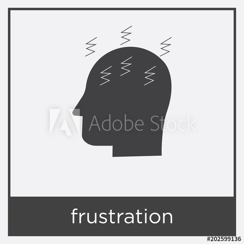 500x500 Frustration Icon Isolated On White Background