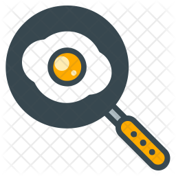 256x256 Frying Pan Icon Of Colored Outline Style