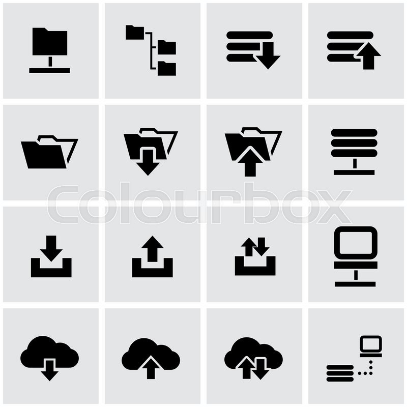 Vector Black Ftp Icon Set On Grey Stock Vector Colourbox 800x800 Vector Black Ftp Icon Set On Grey Stock Vector Colourbox
