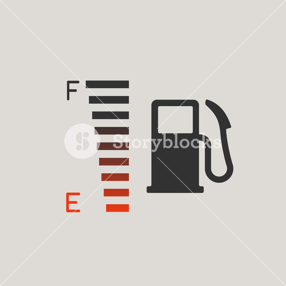 1000x1000 Fuel Gauge Icon, Red And Black Royalty Free Stock Image