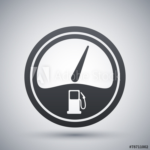 500x500 Vector Fuel Gauge Icon