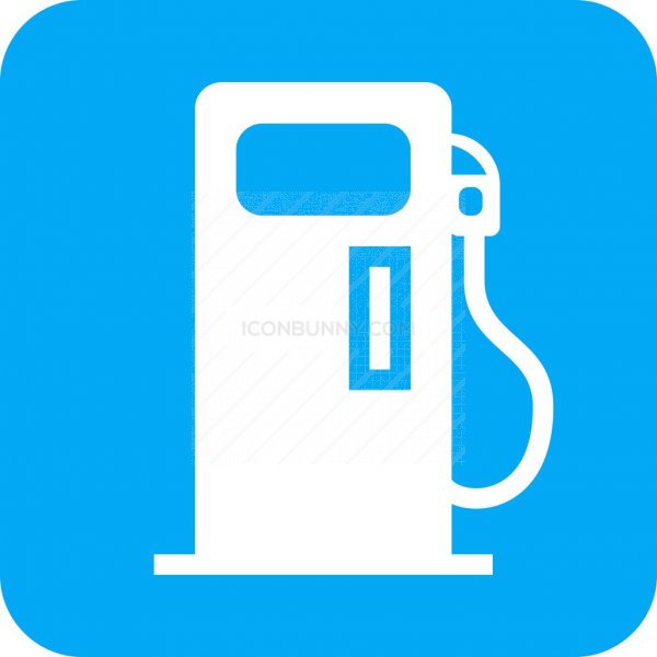 600x600 Petrol Pump Flat Round Corner Icon