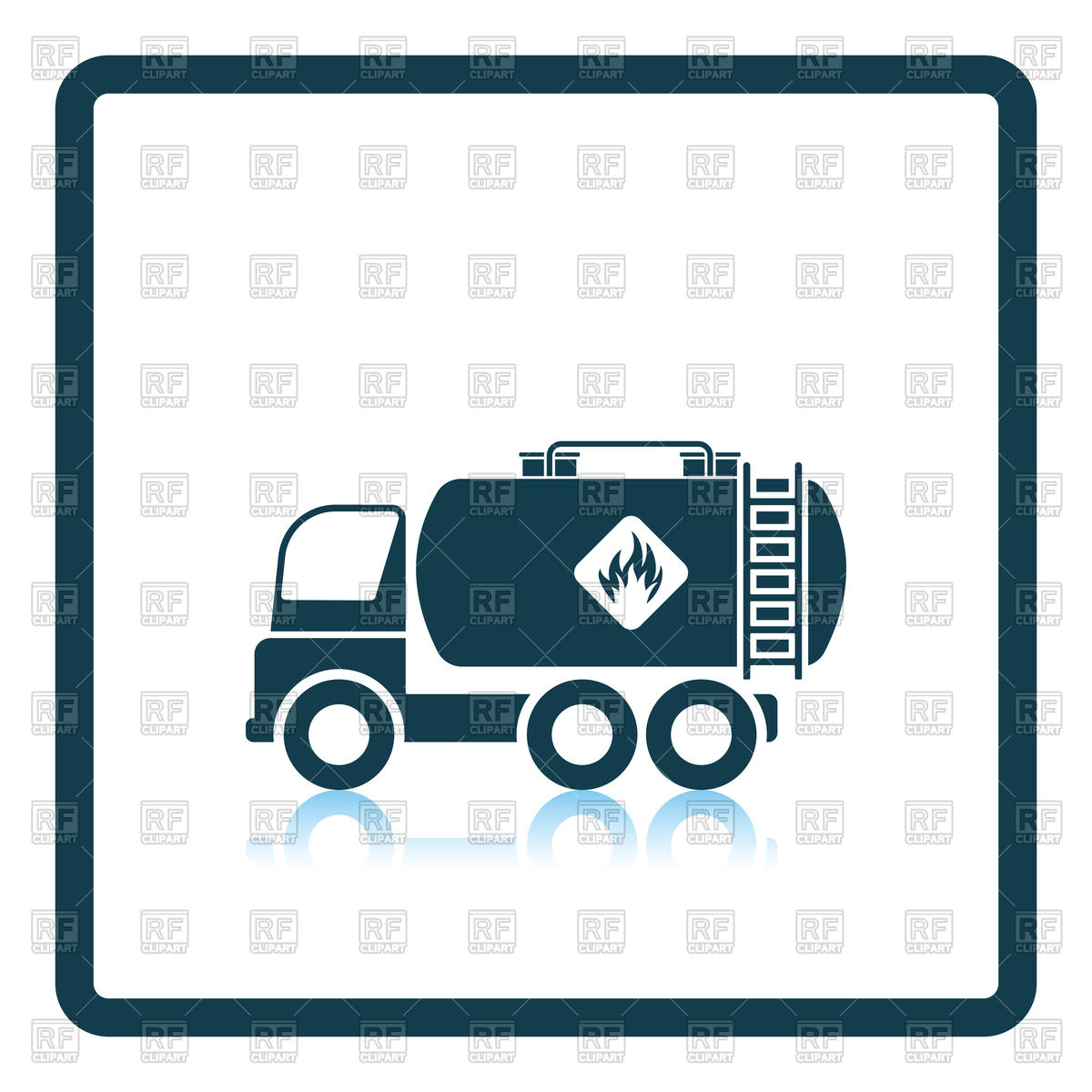 Shadow Reflection Design Of Fuel Tank Truck Icon Vector Image 1200x1200 Shadow Reflection Design Of Fuel Tank Truck Icon Vector Image