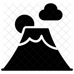 256x256 Mount Fuji Icon Of Glyph Style