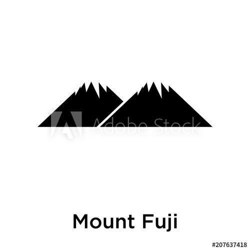 500x500 Mount Fuji Icon Vector Sign And Symbol Isolated On White