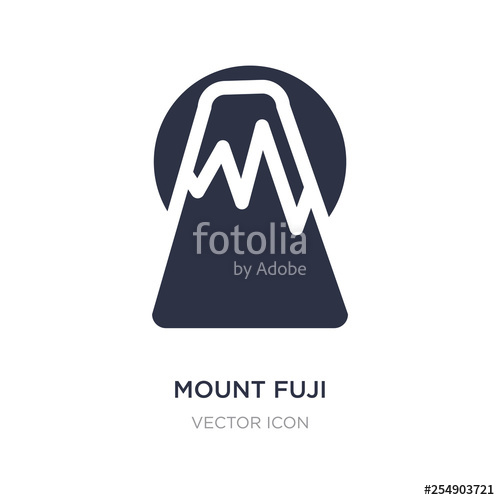 500x500 Mount Fuji Icon On White Background Simple Element Illustration