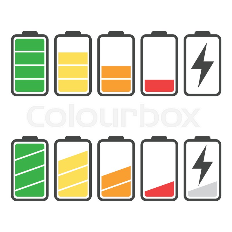 800x800 Battery Icon Vector Set Isolated On Stock Vector Colourbox